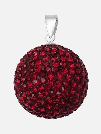 Pendentif - strass - 1,4cm diamètre, Bijoucolor