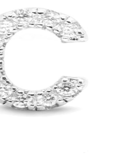 Pendentif, alphabet en argent 925 et zircon brillant avec finition rhodiée - Kiabi