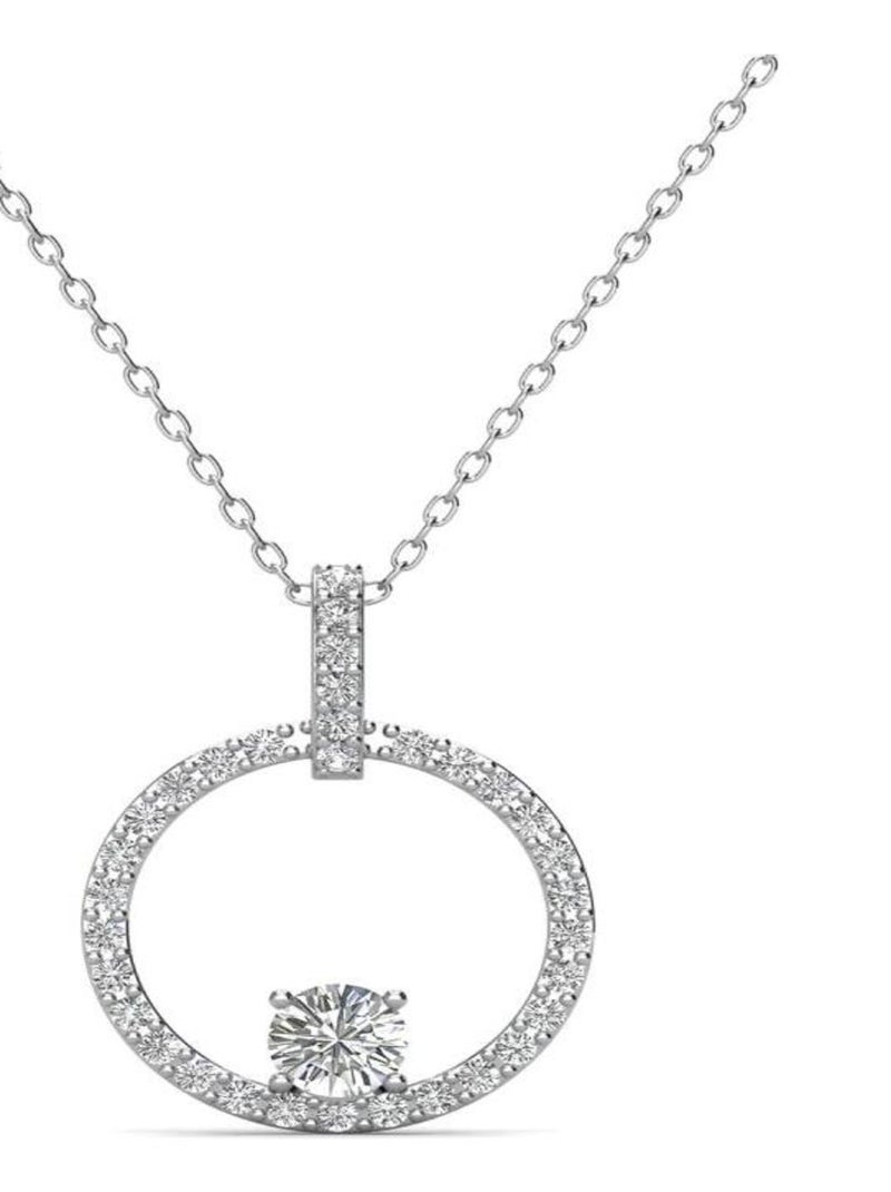 Pendentif Amory - Argenté et cristal Argent - Kiabi