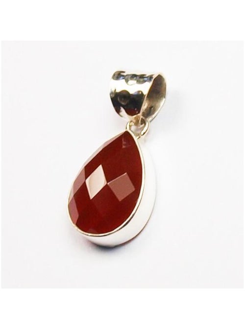 Pendentif argent & cornaline, Bijoucolor - Kiabi