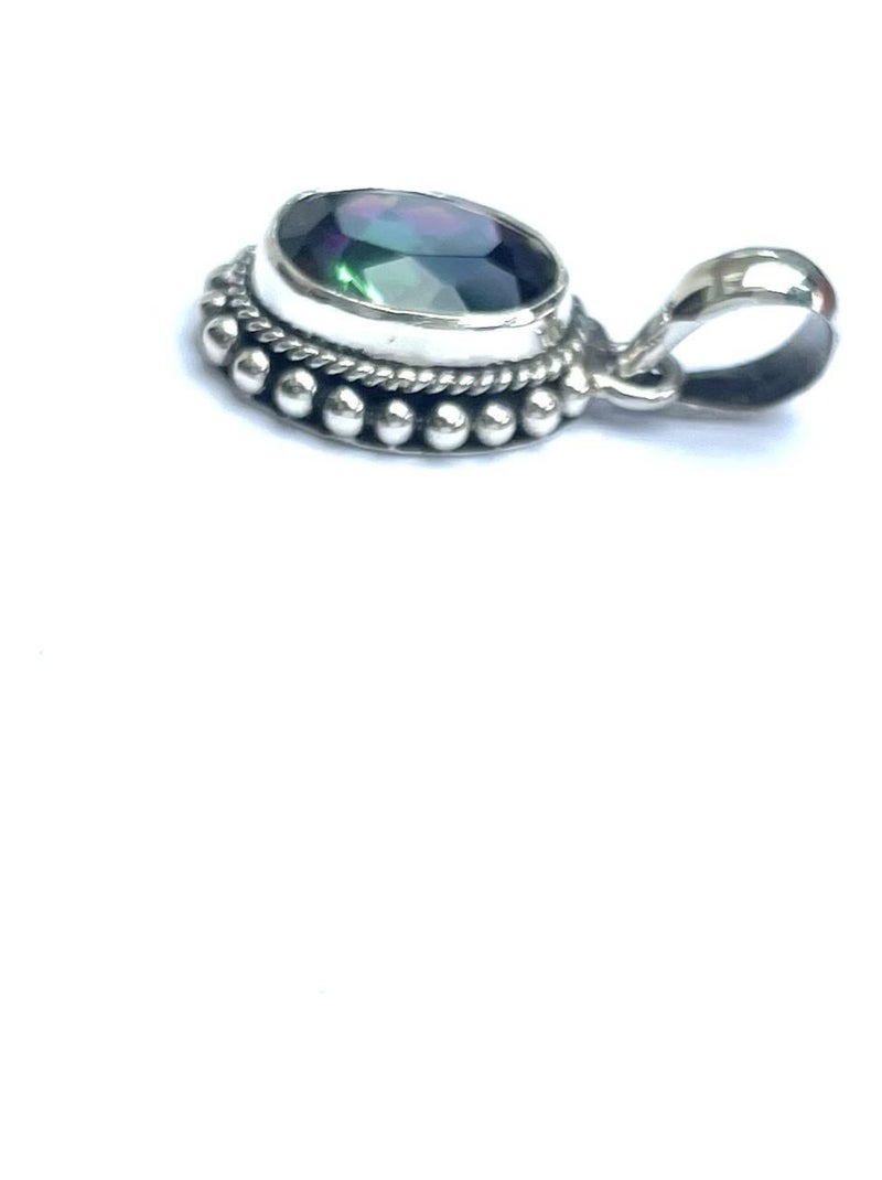 Pendentif argent et topaze mystique, Bijoucolor Argent - Kiabi