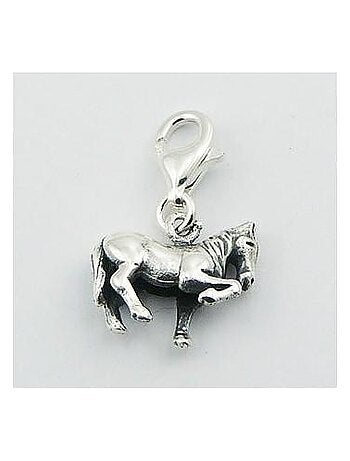Pendentif, charm en argent forme de cheval, Bijoucolor