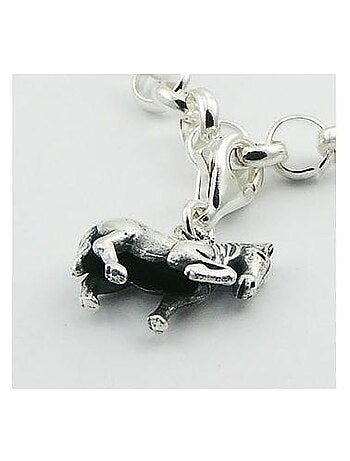 Pendentif, charm en argent forme de cheval, Bijoucolor