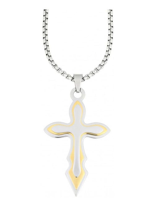 Pendentif Crucifix moderne Zippo et sa chaîne - Kiabi