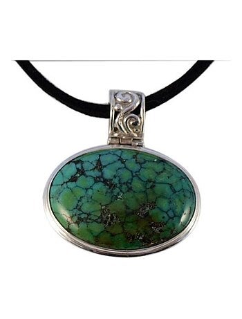 Pendentif en argent et turquoise, Bijoucolor