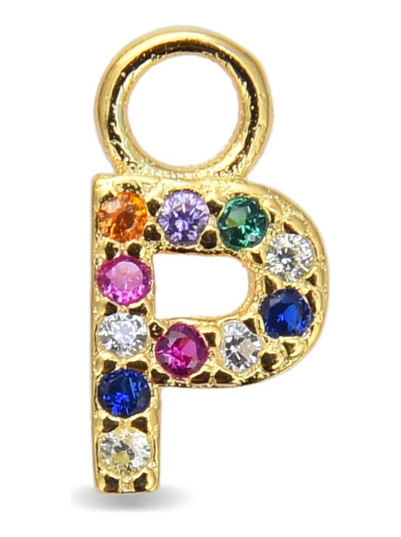 Pendentif Luxenter P en argent sterling 925 Multicolore - Kiabi