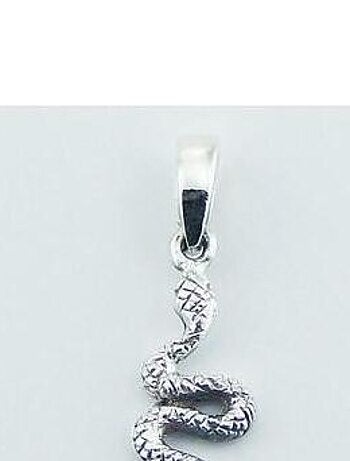 Pendentif serpent en argent