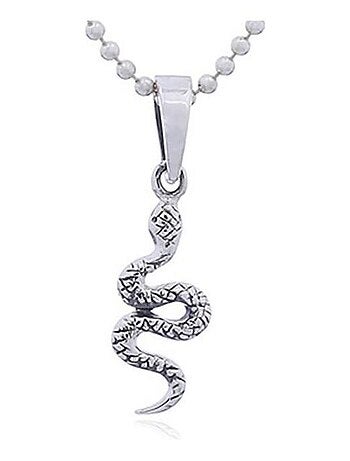 Pendentif serpent en argent
