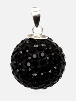 Pendentif shamballa noir