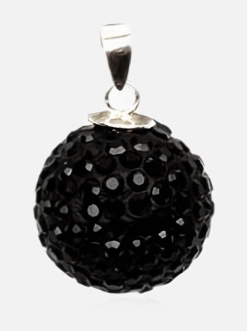 Pendentif shamballa noir Noir - Kiabi