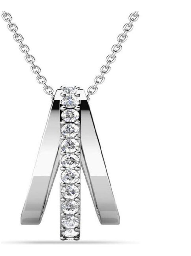Pendentifs Aurielle - Argenté et Cristal Argent - Kiabi