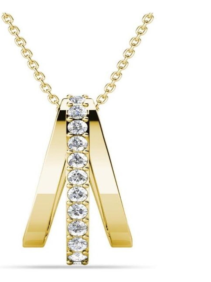 Pendentifs Aurielle - Doré et Cristal Doré/or - Kiabi