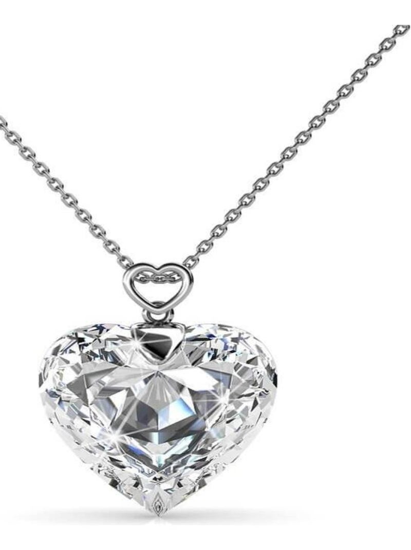 Pendentifs Cheery heart - Argenté et Cristal Argent - Kiabi