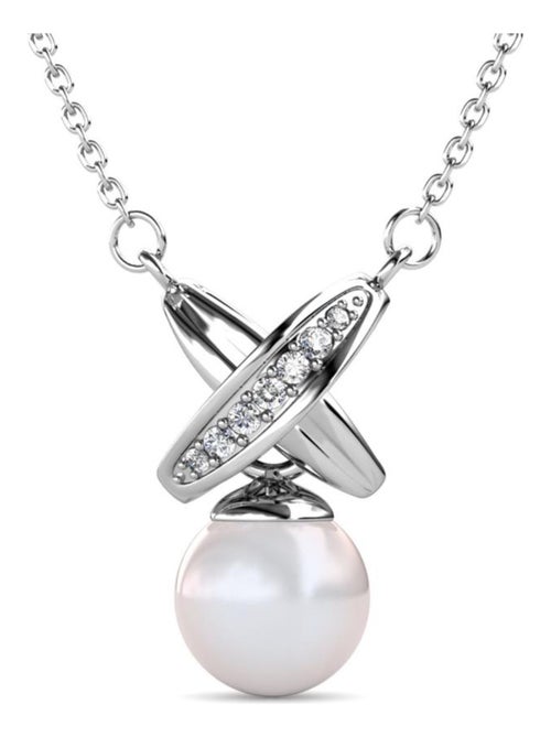 Pendentifs Chris Pearl - Argenté et Cristal - Kiabi