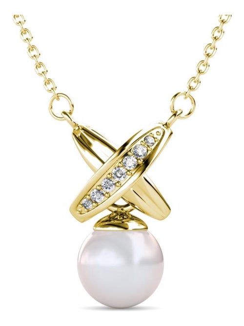 Pendentifs Chris Pearl - Doré et Cristal - Kiabi