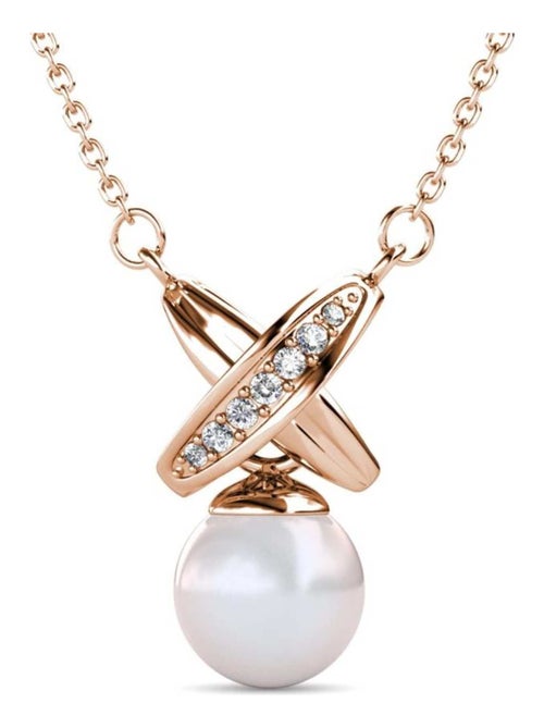 Pendentifs Chris Pearl - Or Rosé et Cristal - Kiabi
