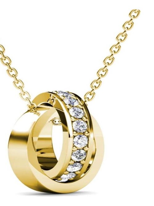 Pendentifs Circle Hoop - Doré et Cristal - Kiabi