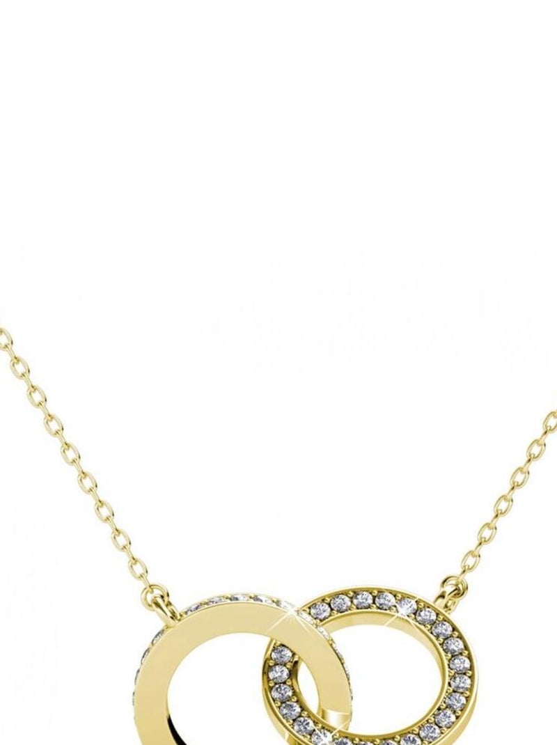Pendentifs Circle Twin - Doré et Cristal Doré/or - Kiabi
