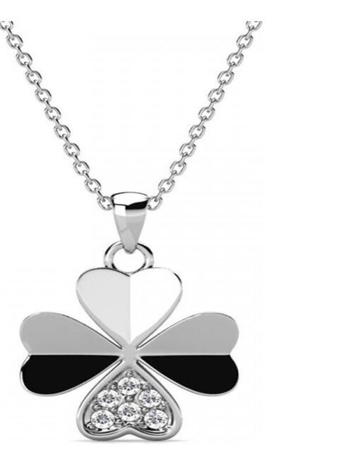 Pendentifs Clover Petal - Argenté et Cristal - Kiabi