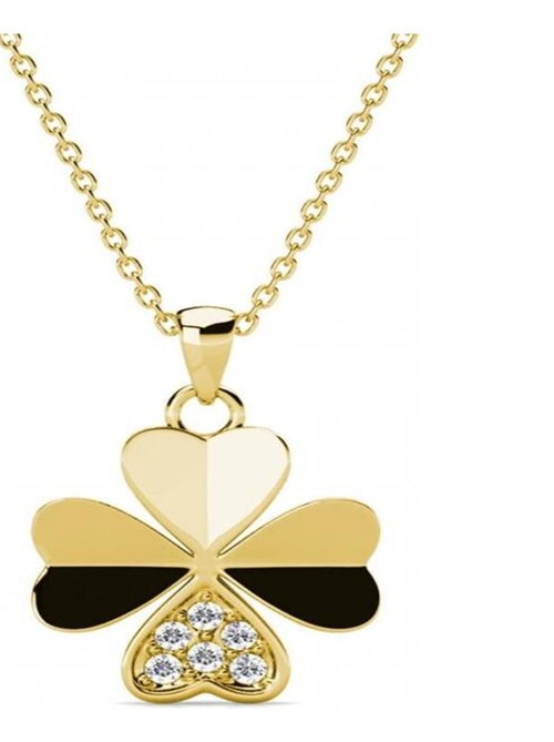Pendentifs Clover Petal - Doré et Cristal - Kiabi