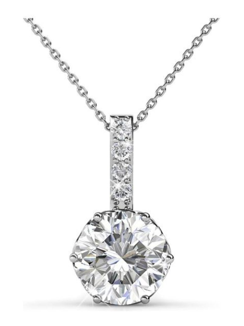 Pendentifs Kristine - Argenté et Cristal Argenté - Kiabi