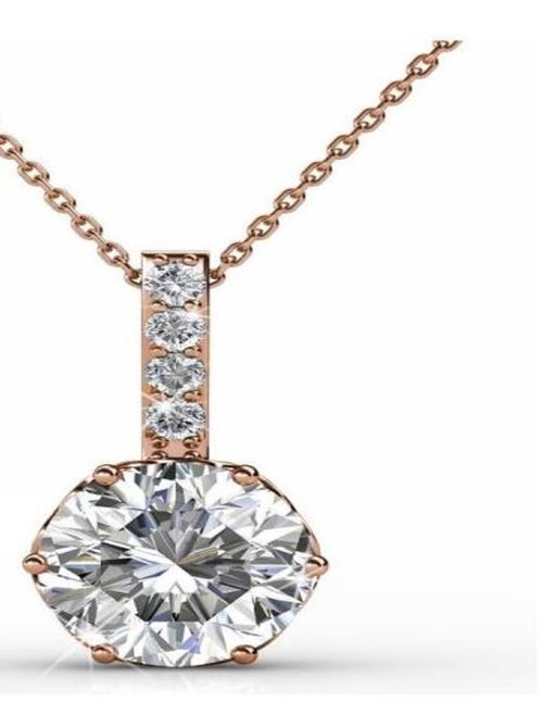 Pendentifs Kristine - Or Rosé et Cristal - Kiabi