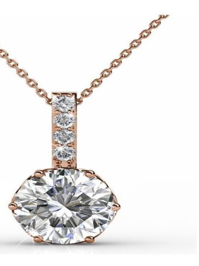 Pendentifs Kristine - Or Rosé et Cristal Transparent - Kiabi