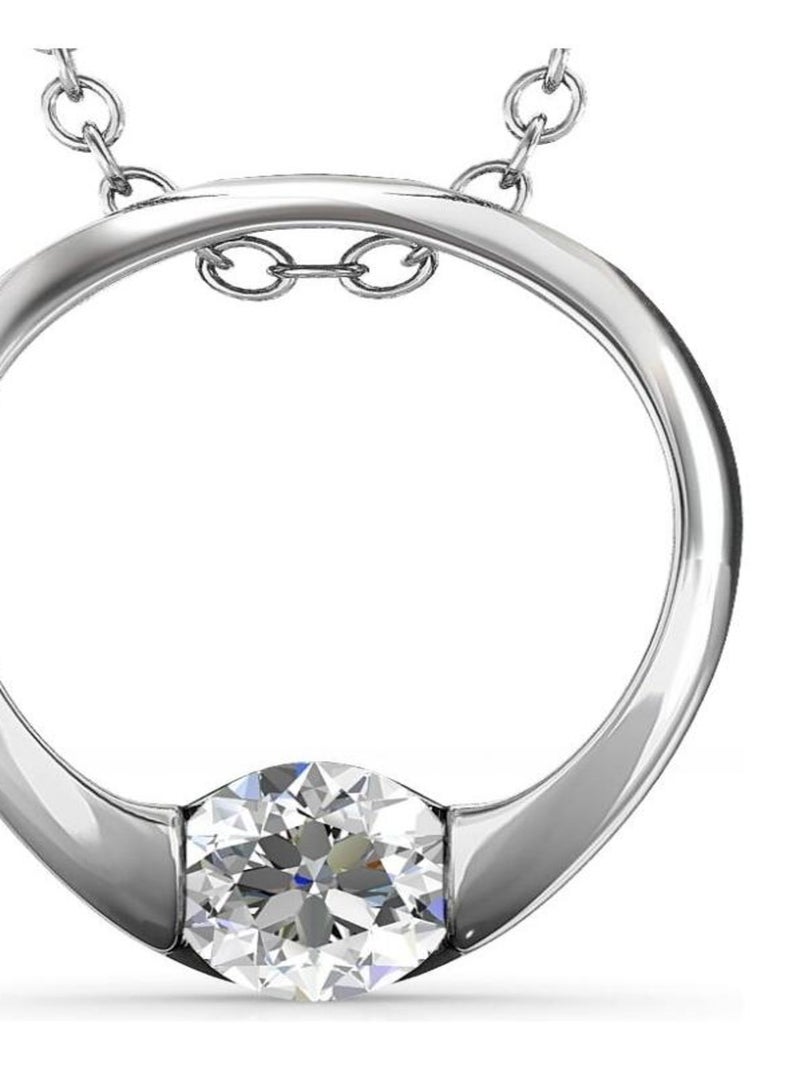 Pendentifs Mini Ring - Argenté et Cristal Argent - Kiabi