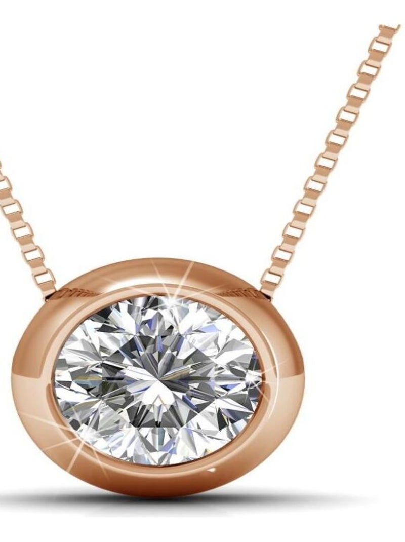 Pendentifs Moon - Or Rosé et Cristal Transparent - Kiabi