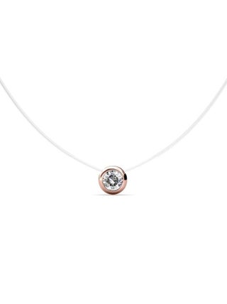 Pendentifs Moon - Or Rosé et Cristal