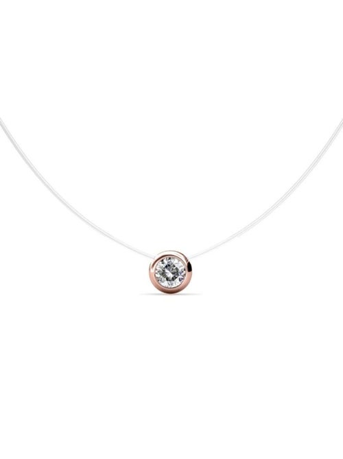 Pendentifs Moon - Or Rosé et Cristal - Kiabi