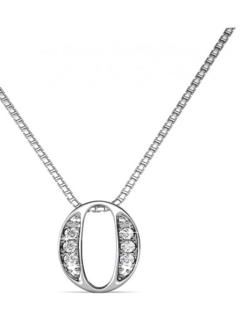 Pendentifs Number 0 - Argenté et Cristal Argent - Kiabi