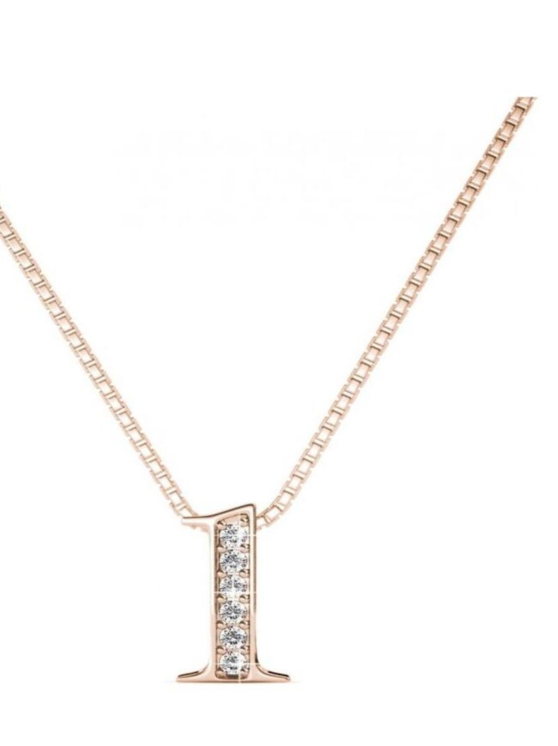 Pendentifs Number 1 - Or Rosé et Cristal Transparent - Kiabi