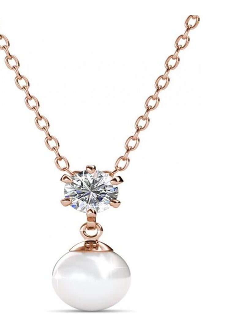 Pendentifs Pauline - Or Rosé et Cristal Transparent - Kiabi