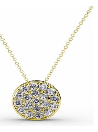 Pendentifs Round - Doré et Cristal