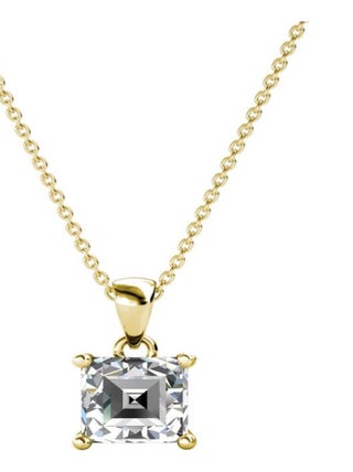 Pendentifs Simple Square - Doré et Cristal
