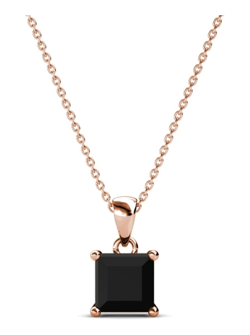 Pendentifs Simple Square - Or Rosé et Noir Noir - Kiabi