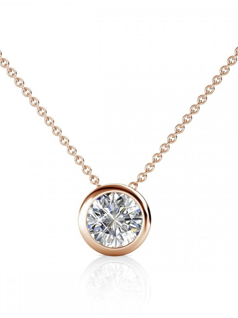 Pendentifs Simplicity - Or Rosé et Cristal Transparent - Kiabi