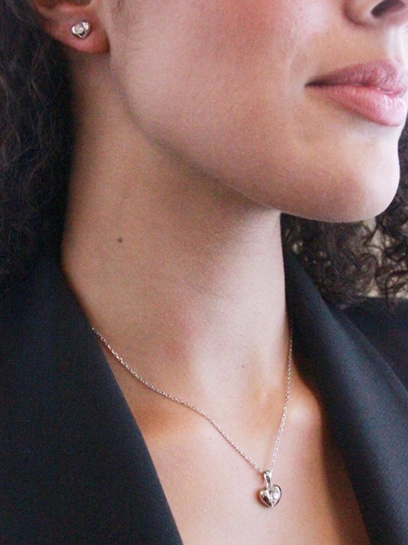 Morella Pendentif Coin Avec Zircons Argenté 33 Mm - Bijou Interchangeable Cuivre