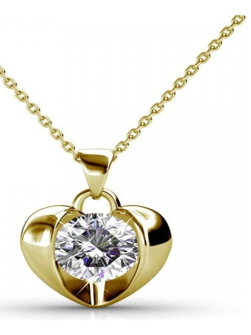 Pendentifs Simply Love - Doré et Cristal - Kiabi