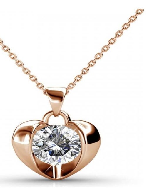 Pendentifs Simply Love - Or Rosé et Cristal - Kiabi