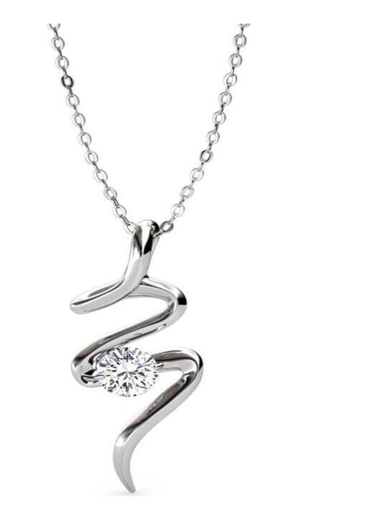 Pendentifs Spiral - Argenté et Cristal Argent - Kiabi