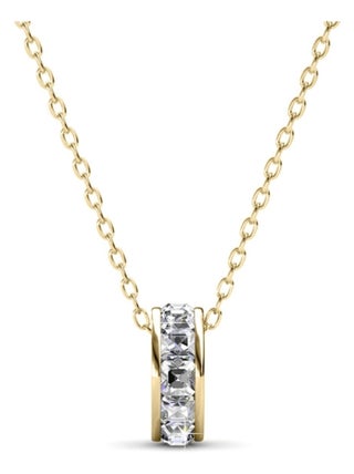 Pendentifs Square Roller - Doré et Cristal
