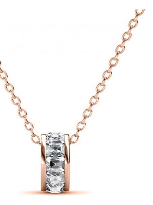 Pendentifs Square Roller - Or Rosé et Cristal - Kiabi