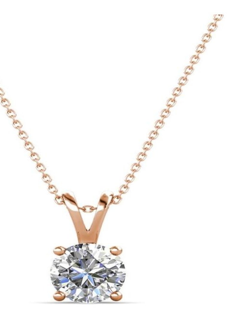 Pendentifs Vernice Stone - Or Rosé et Cristal Transparent - Kiabi