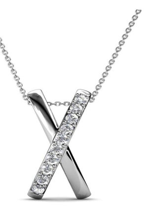 Pendentifs X Duo - Argenté et Cristal