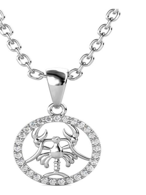 Pendentifs Zodiaque Cancer - Argenté et Cristal - Kiabi