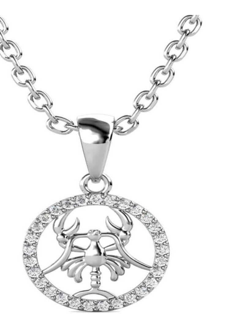 Pendentifs Zodiaque Cancer - Argenté et Cristal Argent - Kiabi