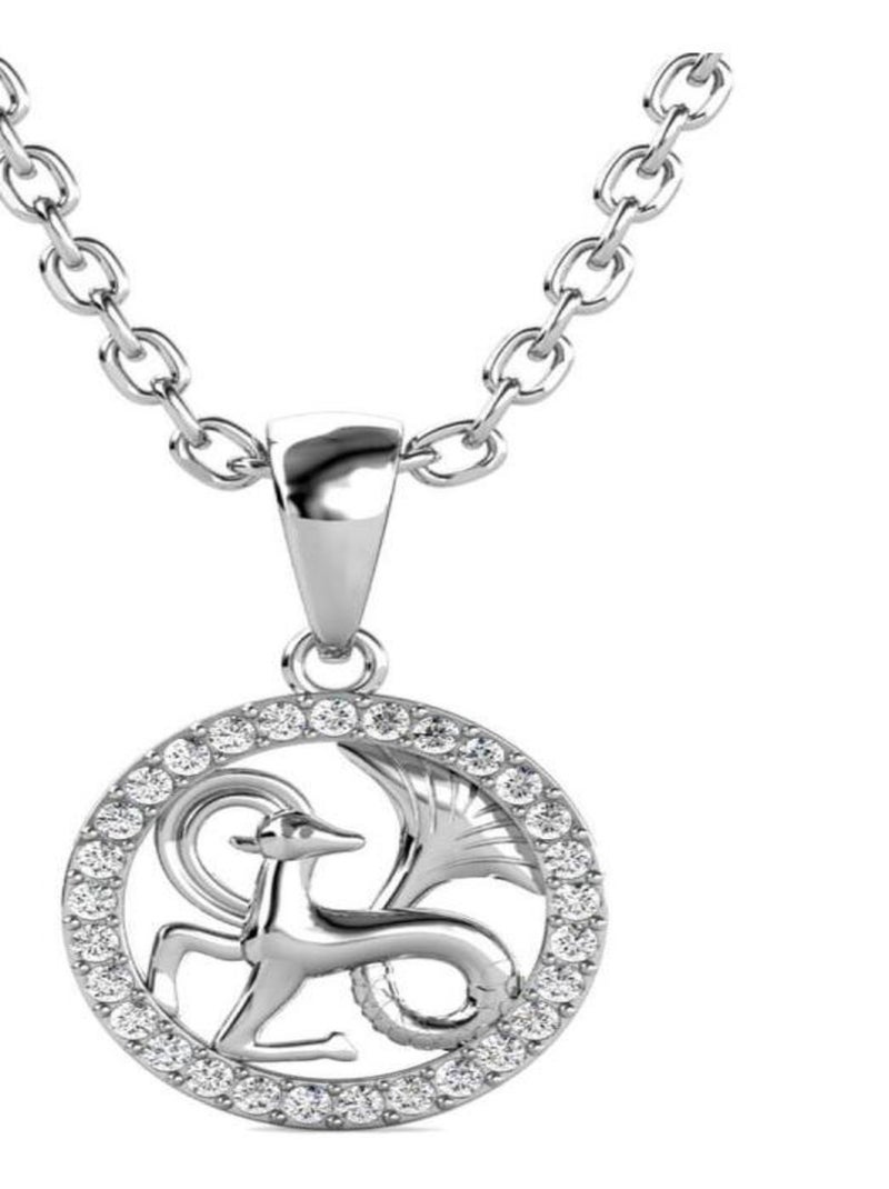 Pendentifs Zodiaque Capricorne - Argenté et Cristal Argent - Kiabi