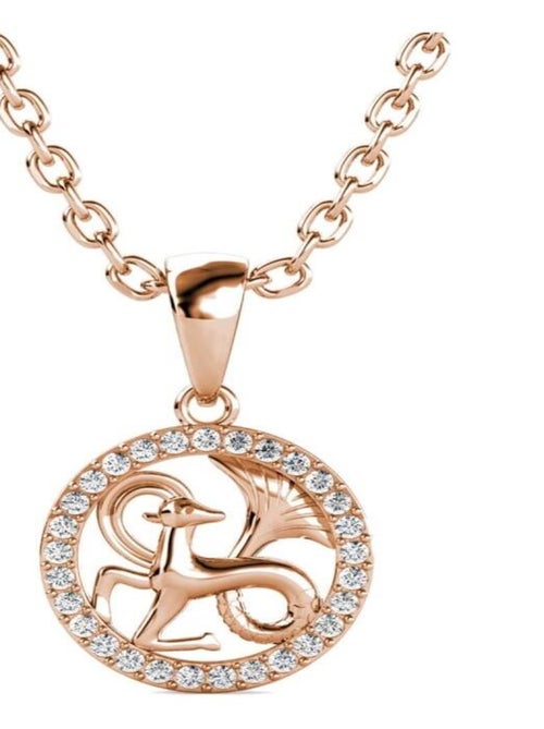 Pendentifs Zodiaque Capricorne - Or Rosé et Cristal - Kiabi